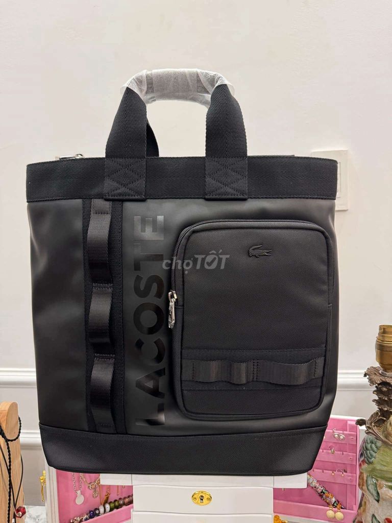 Túi Tote Lacoste nam new 100%. Kt: 42x39cm. Chất