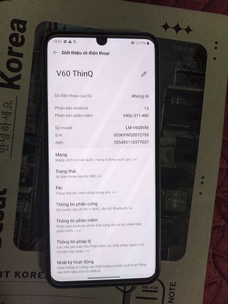 LG V60 ThinQ 5G 128GB Trắng Snapdragon 865. Mua bán Điện thoại tại Quận Hoàng Mai Hà Nội được đăng bởi Xa Nhớ Em hình 1