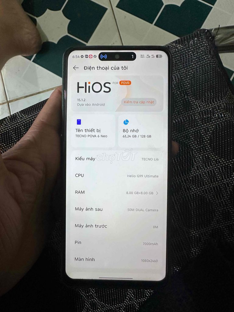 TECNO POVA 6 Neo 8GB/128GB Xanh lá. Mua bán Điện thoại tại Thành phố Cam Ranh Khánh Hòa được đăng bởi Bao Phuc hình 1