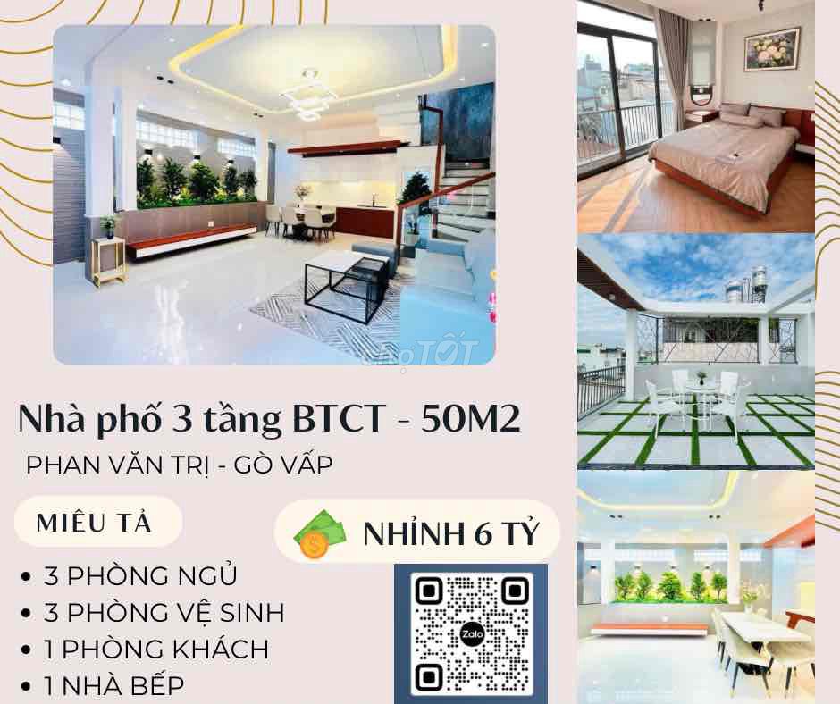 ✨BÁN GẤP NHÀ ĐẸP - SIÊU PHẨM GÒ VẤP - NGANG 6M - KHU VIP - NHỈNH 6ty⭐️