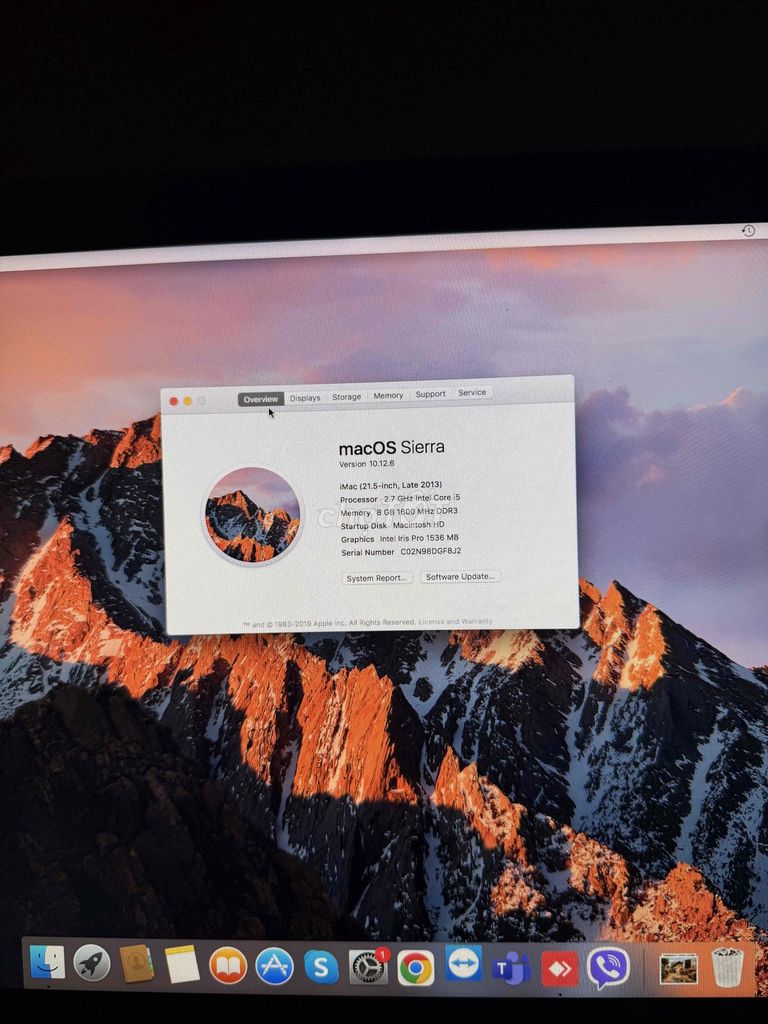Apple iMac 2013 i5 21 inch 8GB/1TB Like New. Mua bán Máy tính để bàn tại Quận 8 Tp Hồ Chí Minh được đăng bởi Master Lee hình 1