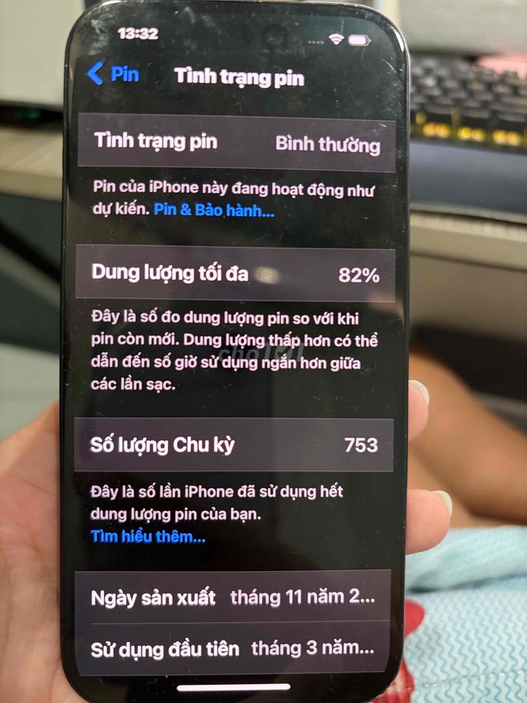 Apple iPhone 15 128GB Đen pin 82%. Mua bán Điện thoại tại Quận 4 Tp Hồ Chí Minh được đăng bởi Trí hình 1
