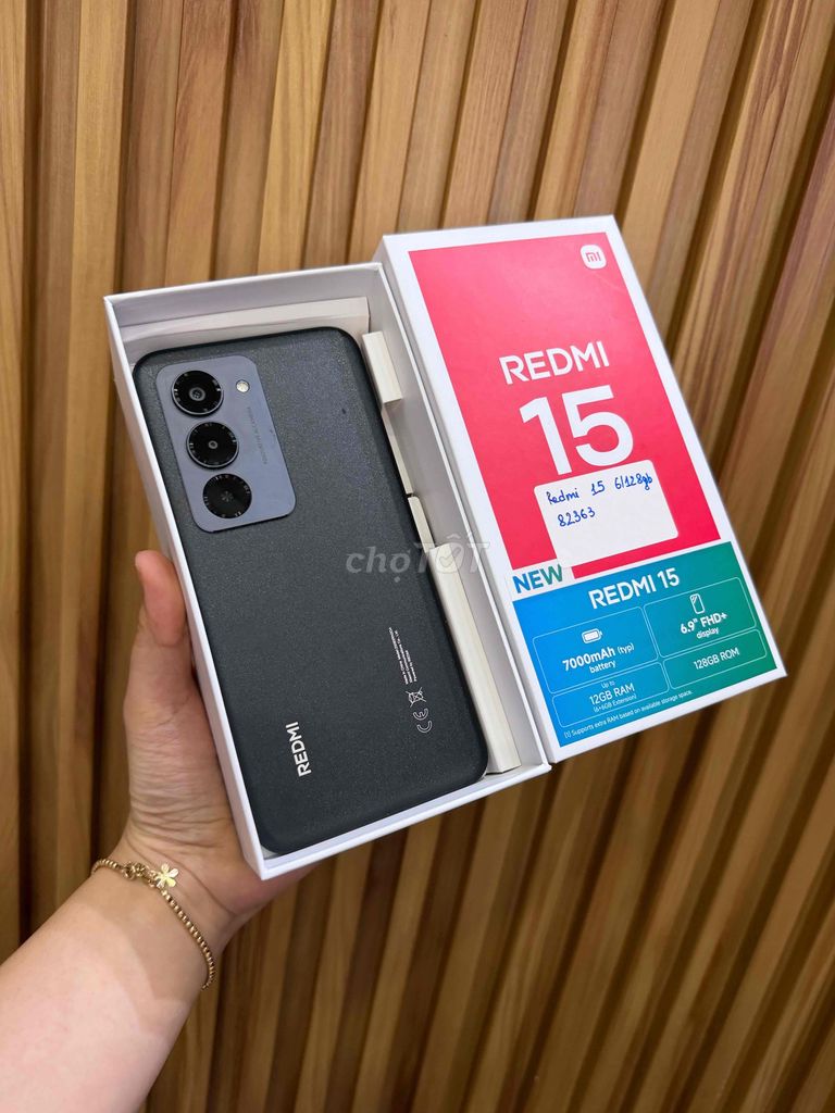 Xiaomi Redmi 15 6GB/128GB Đen Fullbox. Mua bán Điện thoại tại Quận 10 Tp Hồ Chí Minh được đăng bởi Đăng Sơn Store hình 1