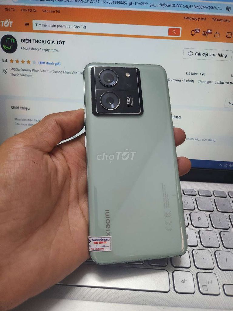 XIAOMI 13T 8GB.256GB PIN 5000 DIMENSITY 8200 . Mua bán Điện thoại tại Quận Bình Thạnh Tp Hồ Chí Minh được đăng bởi Dân Mobile hình 1