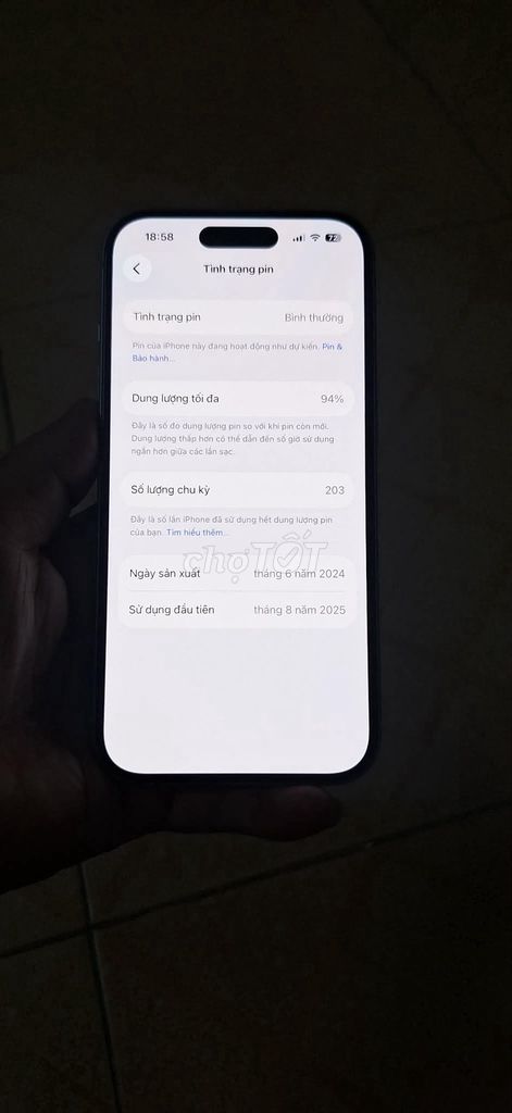 15 128G blue qtế bản hiếm có khay sim còn bh/gl. Mua bán Điện thoại tại Quận Tân Phú Tp Hồ Chí Minh được đăng bởi Johntran hình 1
