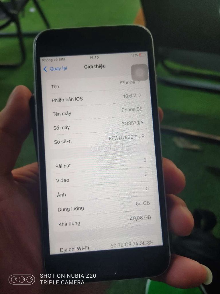 iPhone SE 64GB Bạc Đã sử dụng. Mua bán Điện thoại tại Quận Bình Tân Tp Hồ Chí Minh được đăng bởi Hồng Long  hình 1