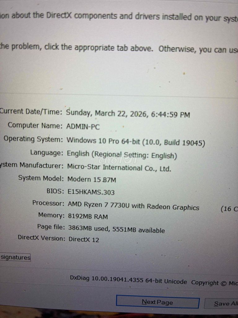 MSI Modern 15 B7M AMD Ryzen 7 8GB. Mua bán Laptop tại Thành phố Biên Hòa Đồng Nai được đăng bởi Phú PC Laptop hình 1