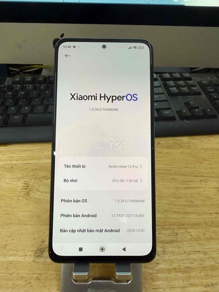Xiaomi Redmi Note 12 Pro 4G 128GB Xanh. Mua bán Điện thoại tại Quận Đống Đa Hà Nội được đăng bởi Nguyễn Văn Hiệp hình 1
