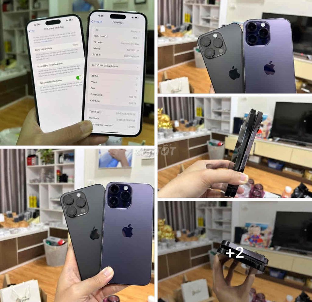 iPhone 14 Pro Max 1TB Tím đen NEW FULLBOX 12/2024. Mua bán Điện thoại tại Quận Thanh Xuân Hà Nội được đăng bởi Nguyễn Huy Dũng hình 1