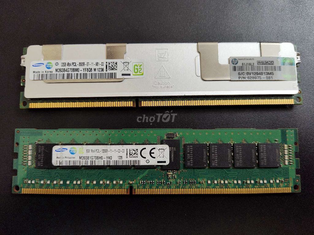 2 thanh ram ecc ddr3 32gb+8gb