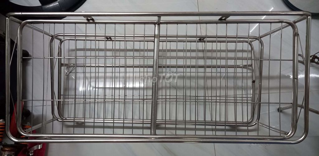 Kệ inox treo tường 2 tầng