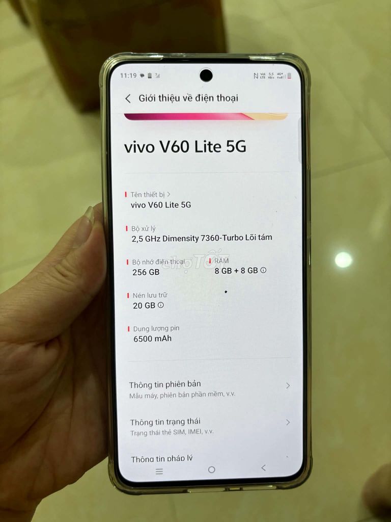 Vivo V60 Lite 5G 256GB Tím Gần như mới. Mua bán Điện thoại tại Quận Nam Từ Liêm Hà Nội được đăng bởi sứ giả địa ngục hình 1