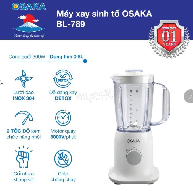 MÁY XAY SINH TỐ BL789 - OSAKA