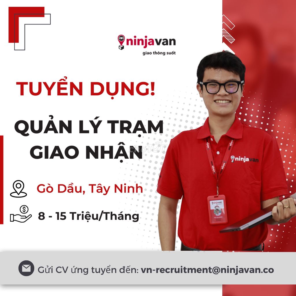 NINJAVAN TUYỂN QUẢN LÝ TRẠM - GÒ DẦU TÂY NINH