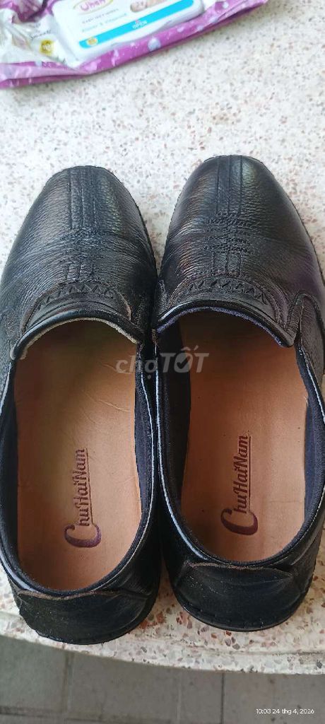 Giày lười Nam Da bò thật Đen size 39. Mua bán Giày dép tại Thành phố Mỹ Tho Tiền Giang được đăng bởi Minh hình 1