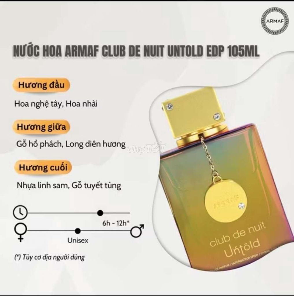 Nuớc hoa Unisex ARMAF Club de Nuit Untold EDP