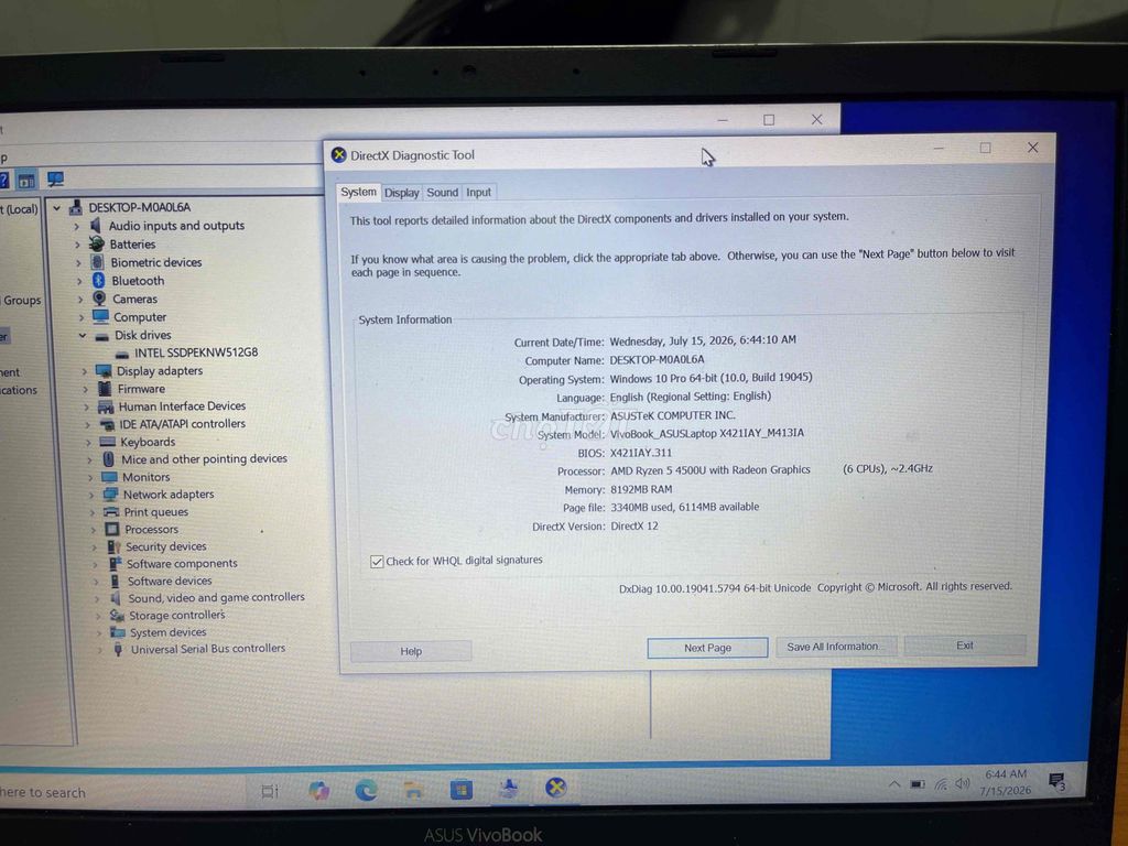 ASUS Vivobook 14/15 Ryzen 5 8GB/512GB Bạc. Mua bán Laptop tại Quận Gò Vấp Tp Hồ Chí Minh được đăng bởi HQ1986 Thanh Lý Cầm Đồ hình 1