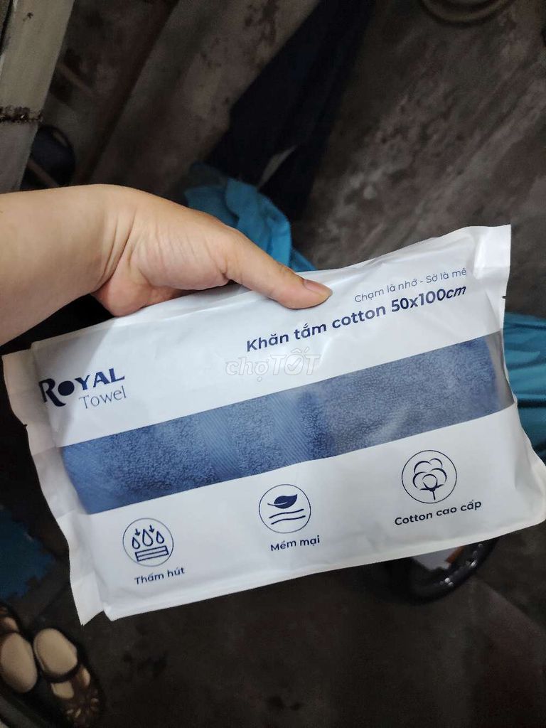 Khăn tắm Royal Towel Cotton Xanh 50x100cm. Mua bán Nội thất, đồ gia dụng khác tại Quận Đống Đa Hà Nội được đăng bởi người.tốt hình 1
