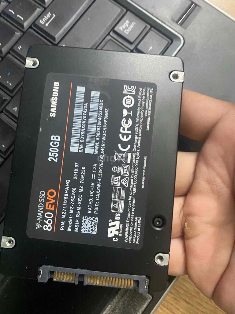 SSD Samsung 250G Evo 860 hàng mỹ zin all Win 10