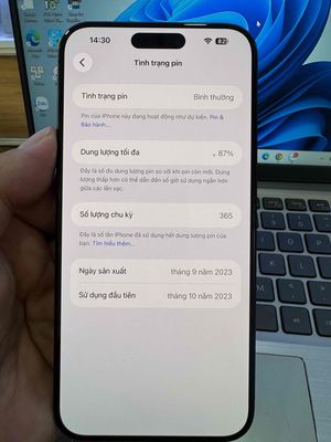 iPhone 15 Pro Max 256GB Xanh 99%