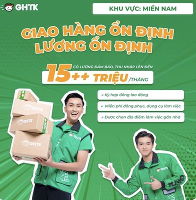 GHTK LỘC NGA - TUYỂN SHIPPER GIAO HÀNG XE MÁY 