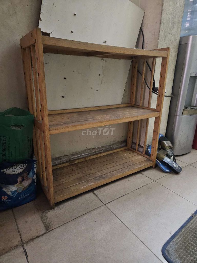 Kệ gỗ 3 tầng 80x80x30cm. Mua bán Tủ, kệ gia đình tại Quận Bình Thạnh Tp Hồ Chí Minh được đăng bởi Đức hình 1