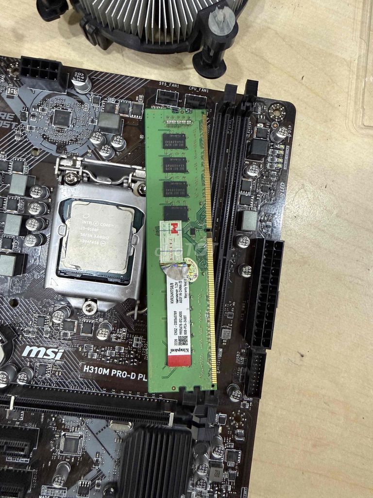 Main MSI H310M + cpu i3 9100f + ram 8g + tản nhiệ. Mua bán Linh kiện (RAM, Card...) tại Quận Bình Thạnh Tp Hồ Chí Minh được đăng bởi Dũng PC hình 1