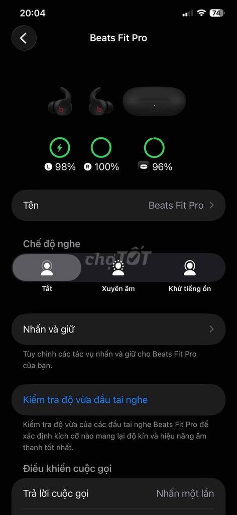 Tai nghe Beats Fit Pro Đen. Mua bán Tivi, Âm thanh tại Thành phố Buôn Ma Thuột Đắk Lắk được đăng bởi Nguyễn Hưng hình 1