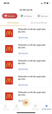 VOUCHER GIẢM 50% McDONALD’S. Mua bán Đồ ăn, thực phẩm và các loại khác tại Quận 6 Tp Hồ Chí Minh được đăng bởi Thu Vo