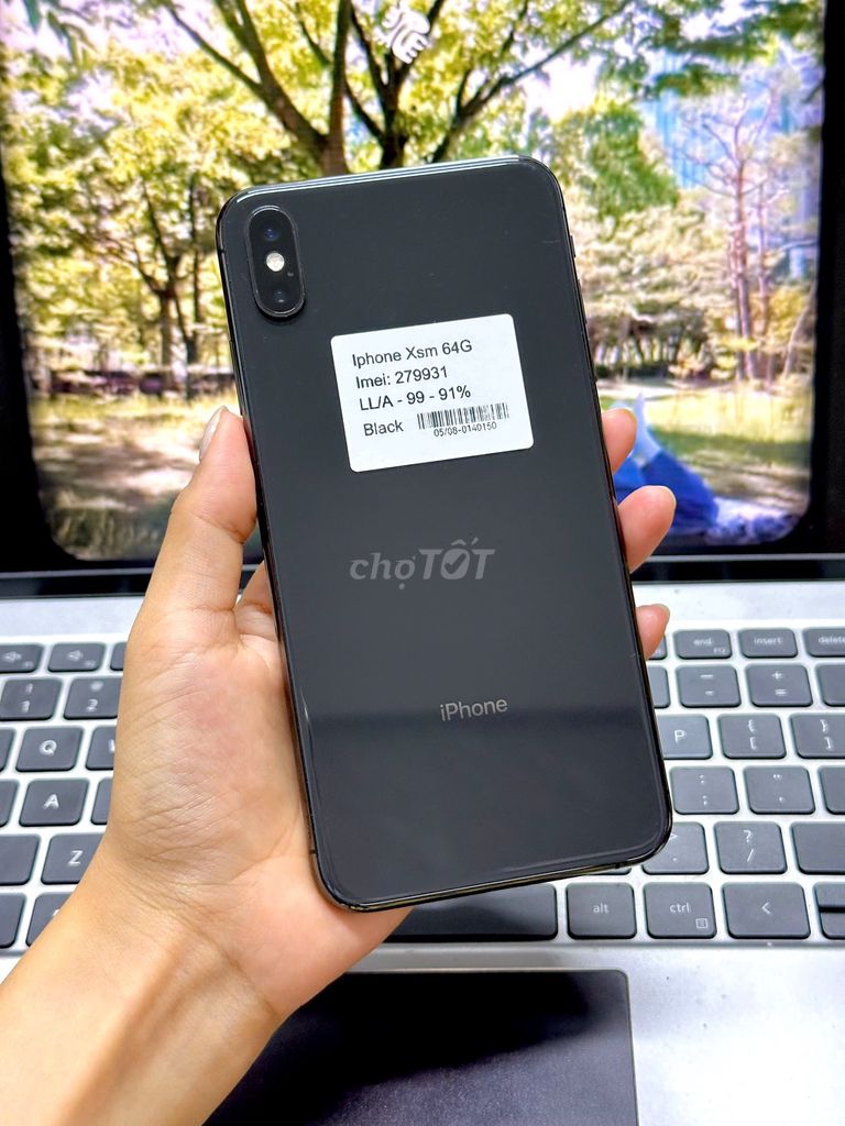 IPhone Xsm 64GB Black LL/A Pin zin 91%. Mua bán Điện thoại tại Quận Liên Chiểu Đà Nẵng được đăng bởi Gia Minh Shop hình 1