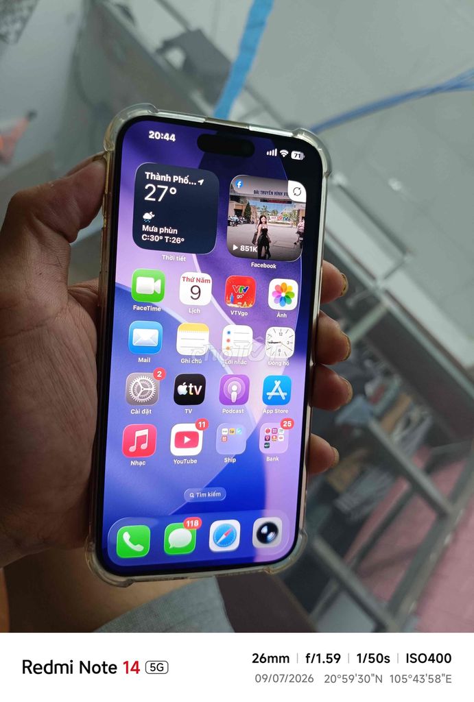 Apple iPhone 15 Pro Max Trắng đẹp keng 99.99%. Mua bán Điện thoại tại Quận Hà Đông Hà Nội được đăng bởi Hiếu hình 1