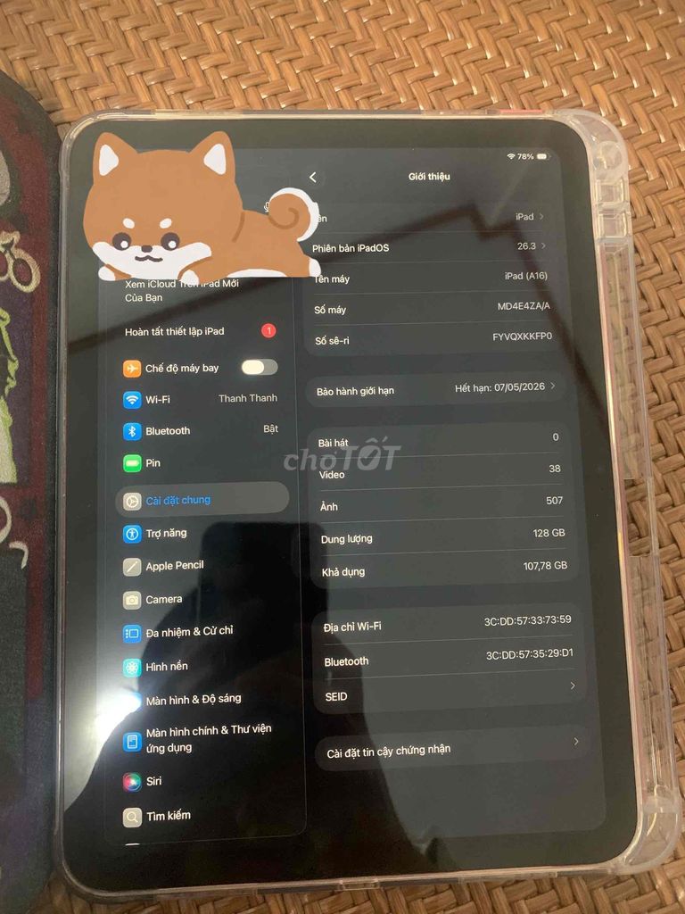 Apple iPad Gen 11 128GB Hồng. Mua bán Máy tính bảng tại Quận Kiến An Hải Phòng được đăng bởi Mèo Gấu hình 1