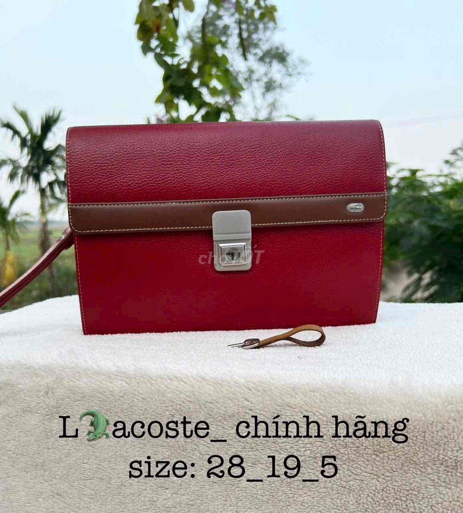 Clutch cầm tay LACOSTE size 28x19x5