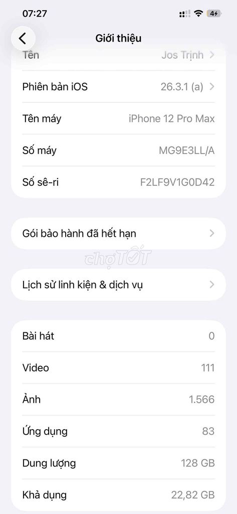 iPhone 12 Pro Max 128GB Xanh. Mua bán Điện thoại tại Huyện Gia Lâm Hà Nội được đăng bởi Nhật Nam hình 1