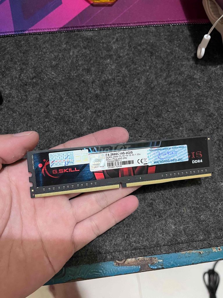 RAM G.SKILL F4-2666C19S-8GIS 8GB DDR4. Mua bán Linh kiện (RAM, Card...) tại Huyện Bàu Bàng Bình Dương được đăng bởi Doanh Nguyễn hình 1