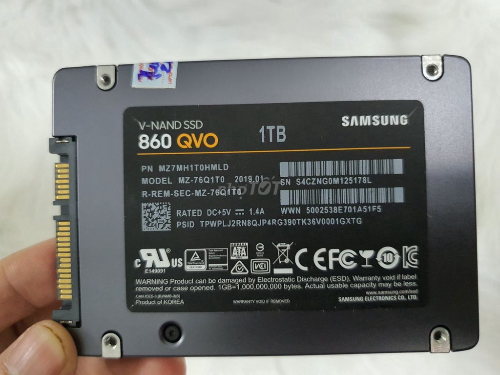 Ổ cứng laptop SSD Samsung 860 QVO 1TB 91042025