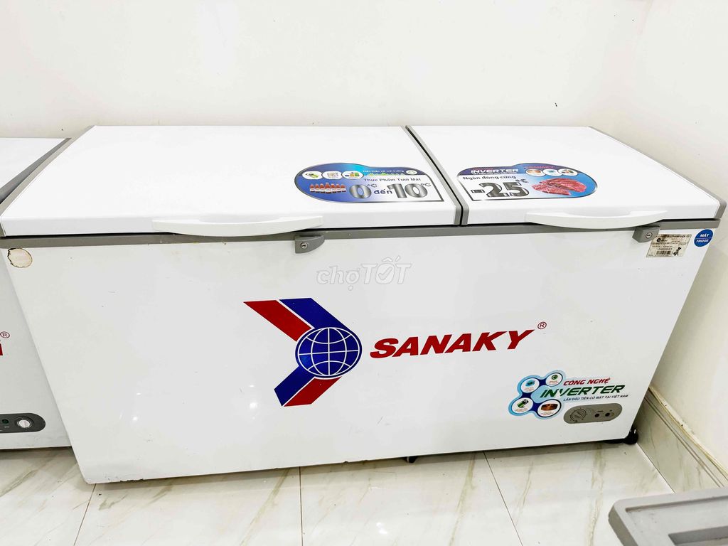 ⭕️⭕️tủ đông mát SANAKY 530L INVETER mới 95%