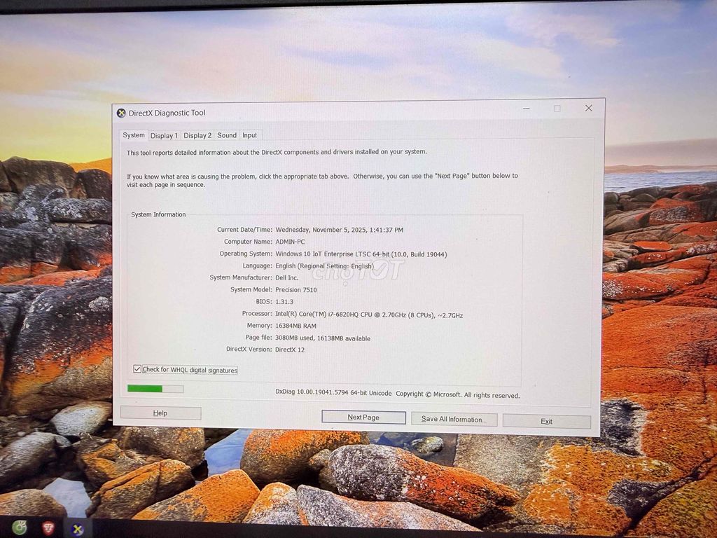 Dell Precision 7510 i7- 6820HQ/16gb/500gb/K1000M. Mua bán Laptop tại Quận Hải An Hải Phòng được đăng bởi LAPTOP PC UY TÍN NGON BỔ RẺ hình 5