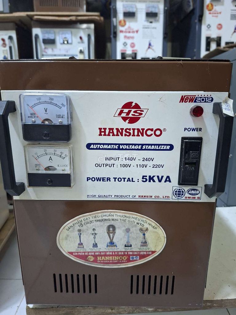 Bán ổn áp hanshin 5 kva. Mua bán Nội thất, đồ gia dụng khác tại Huyện Bến Lức Long An được đăng bởi Tình Tuân Group hình 1