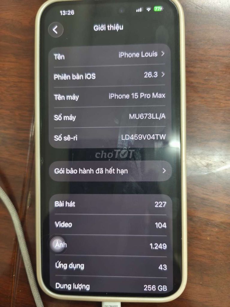 cần bán nhanh IPhone 15promax. Mua bán Điện thoại tại Huyện Đức Hòa Long An được đăng bởi Louis hình 1