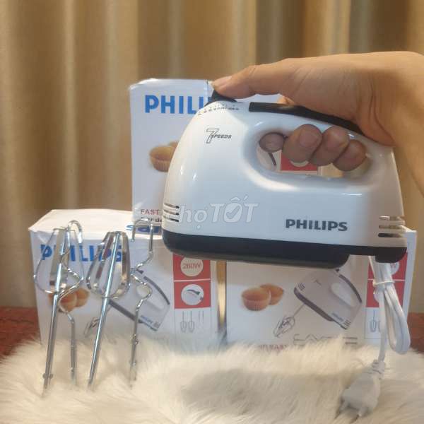 Máy đánh trứng Philips Trắng 180W 7 tốc độ. Mua bán Bếp, lò, đồ điện nhà bếp tại Quận Gò Vấp Tp Hồ Chí Minh được đăng bởi Blue Home Gia Dụng Giá Sỉ Toàn Quốc hình 1