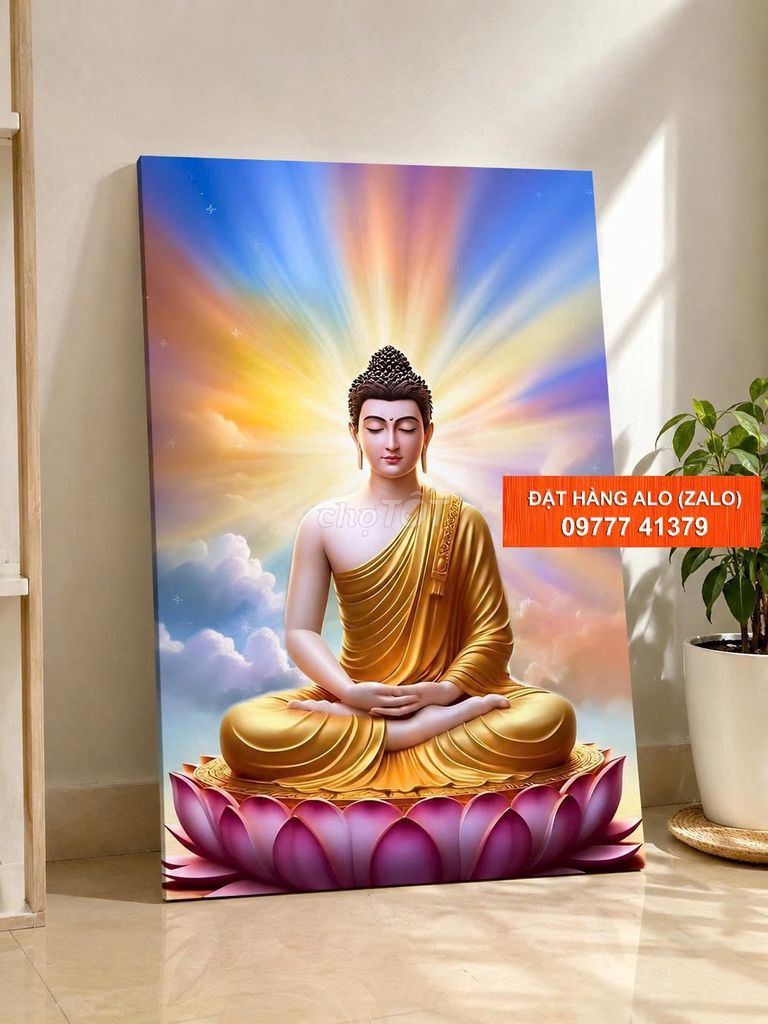 Tranh treo tường Phật giáo Canvas. Mua bán Nội thất, đồ gia dụng khác tại Quận Đống Đa Hà Nội được đăng bởi Xưởng Tranh Đẹp hình 1