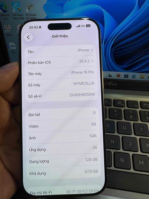 Apple iPhone 16 Pro 128GB Natural Titanium 99%