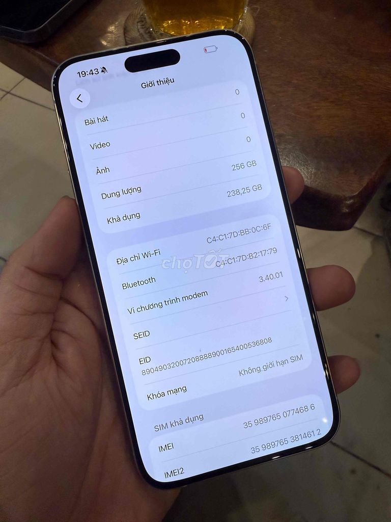 Apple iPhone 15 Pro Max 256GB Xám Mới esim ll/a đe. Mua bán Điện thoại tại Quận Bình Tân Tp Hồ Chí Minh được đăng bởi trà văn minh hình 1
