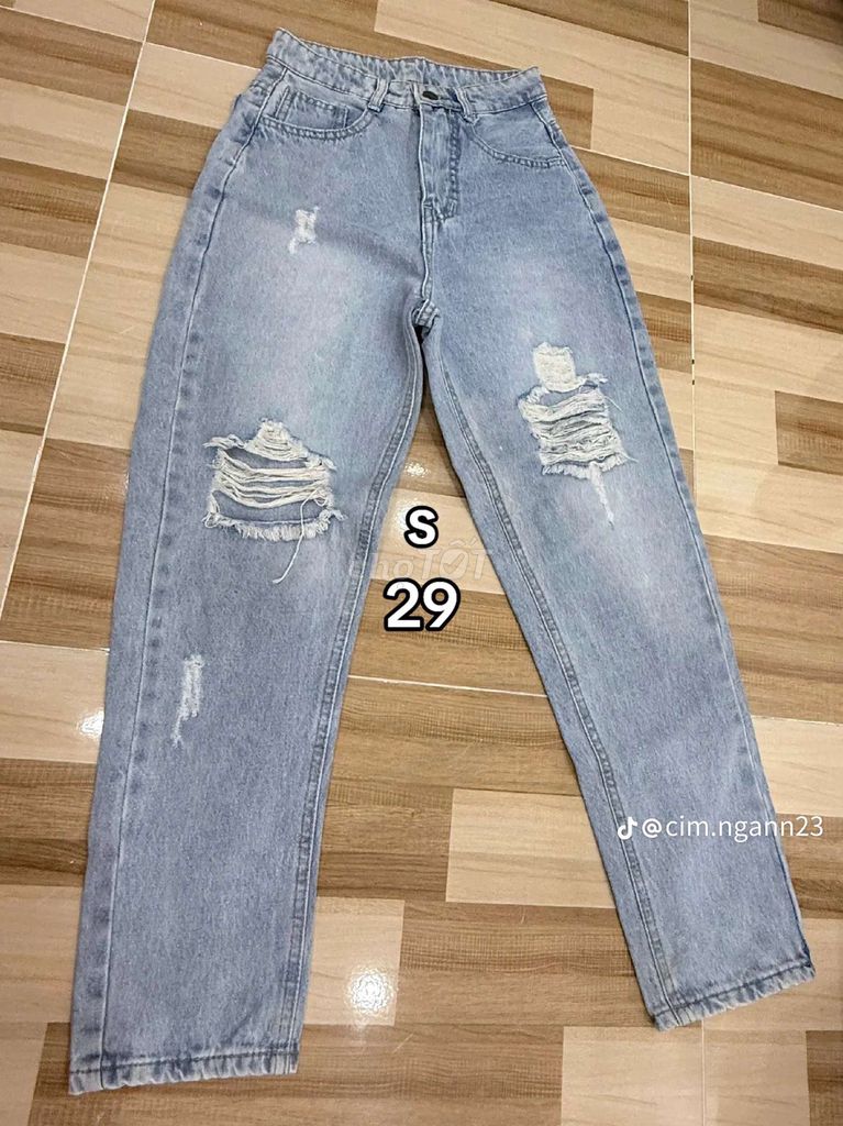 Quần jean nữ xanh nhạt size S, M. Mua bán Quần áo tại Huyện Tân Biên Tây Ninh được đăng bởi Nguyễn Kim Ngân  hình 1
