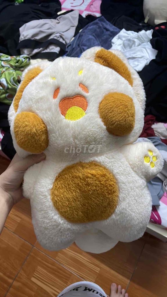 Gấu bông Vải bông Trắng cam. Mua bán Sở thích khác tại Quận Đống Đa Hà Nội được đăng bởi Phuong Anh hình 1