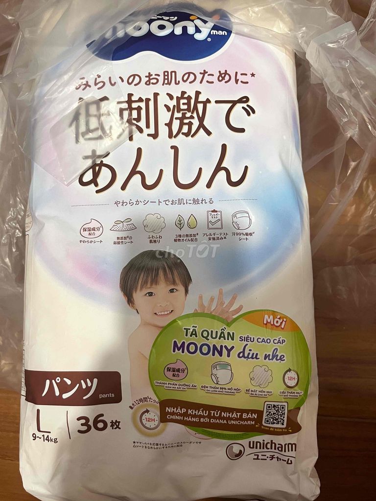 Tã quần Moony, Merries size L. Mua bán Mẹ và bé tại Quận Đống Đa Hà Nội được đăng bởi Hương hình 1