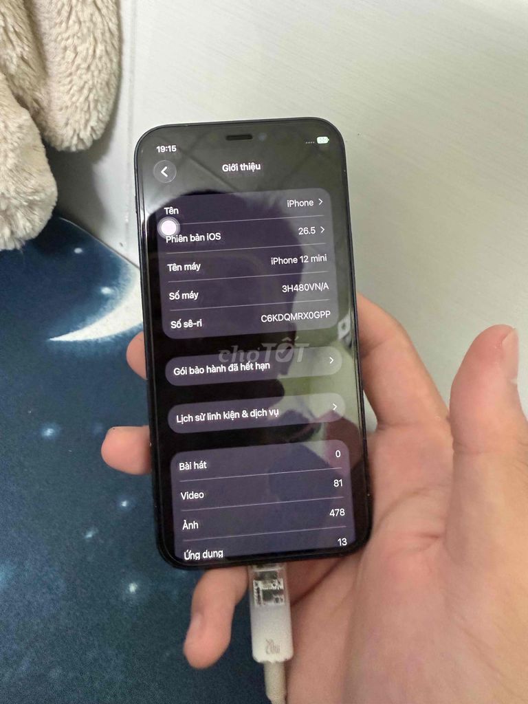 iPhone 12 mini 64G Đen Đã sử dụng. Mua bán Điện thoại tại Quận Tân Phú Tp Hồ Chí Minh được đăng bởi Hoàng Phúc hình 1