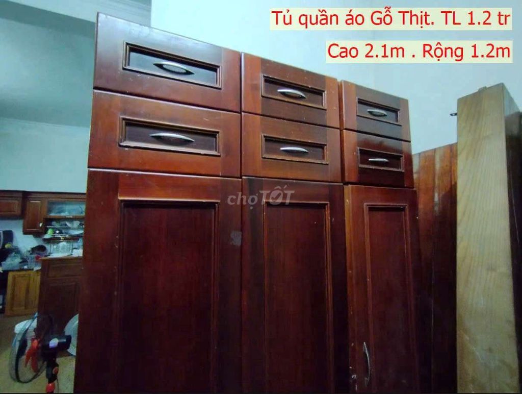 Tủ quần áo 3 cánh 1.2m x 2.1m