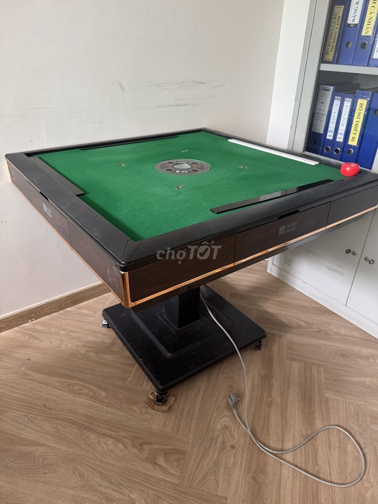 Bàn mạt chược tự động Gỗ, vải nỉ Nâu, xanh lá
